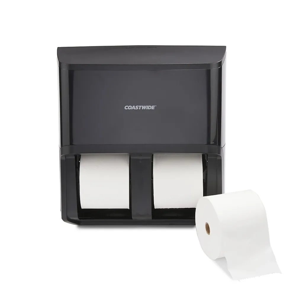 Coastwide Professional ™ J-Series Quad Bath Tissue Dispenser, Black (CWJ4BT-B)