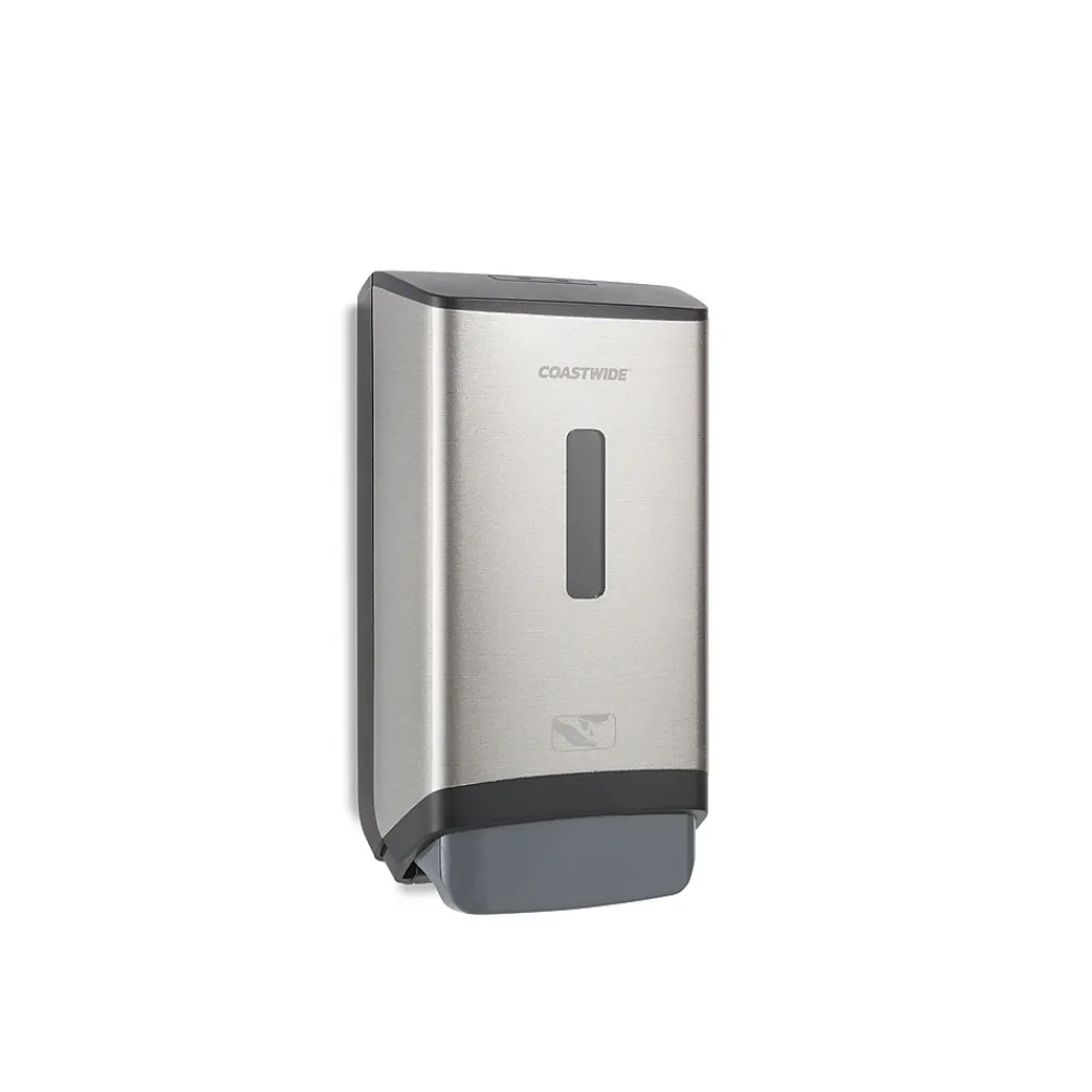 Coastwide Professional ™ J-Series Wall Mounted Hand Soap Dispenser, Black/Metallic (CWJMS-S-CC)