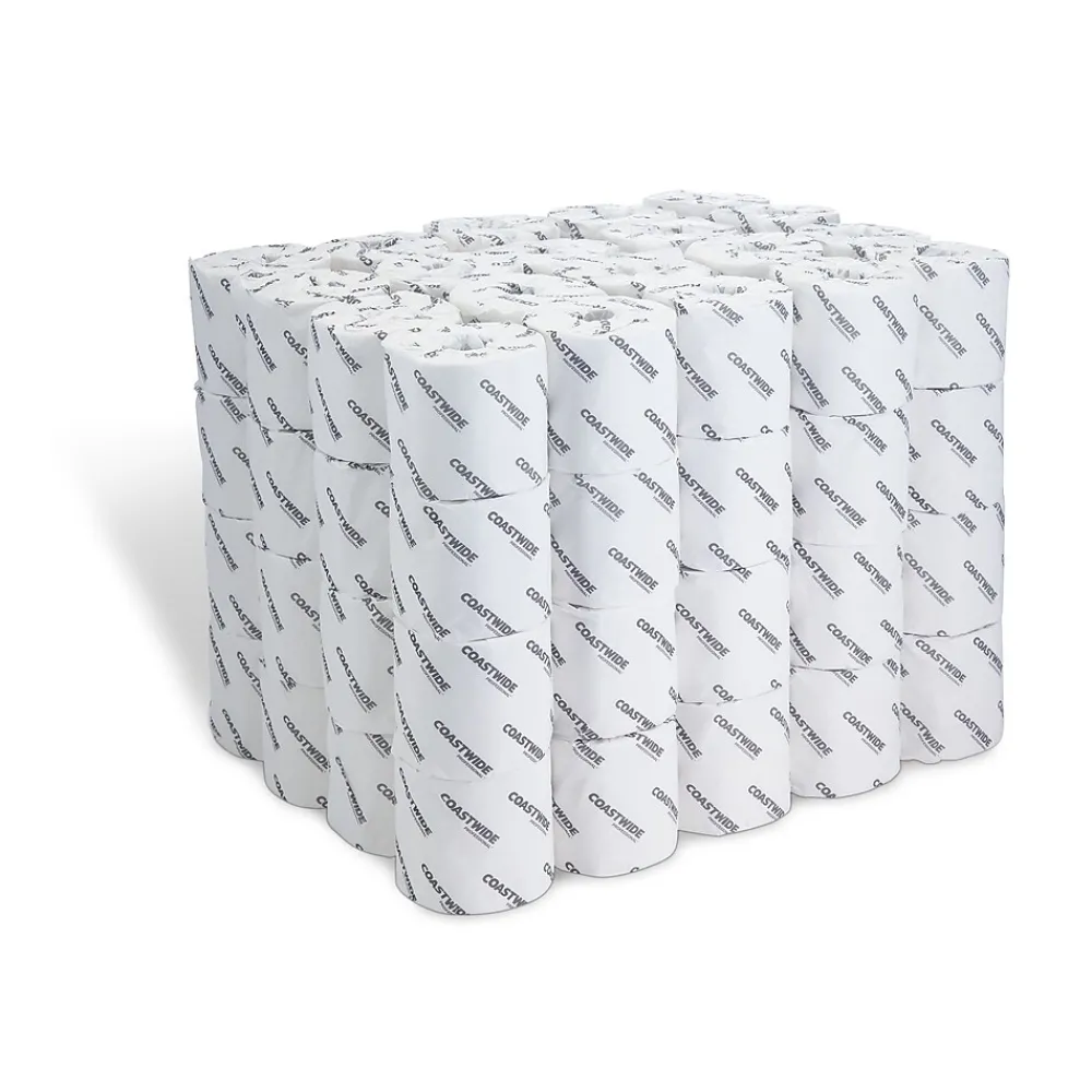 Coastwide Professional ™ Recycled Toilet Paper, 2-ply, White, 550 Sheets/Roll, 80 Rolls/Carton (CW21989)