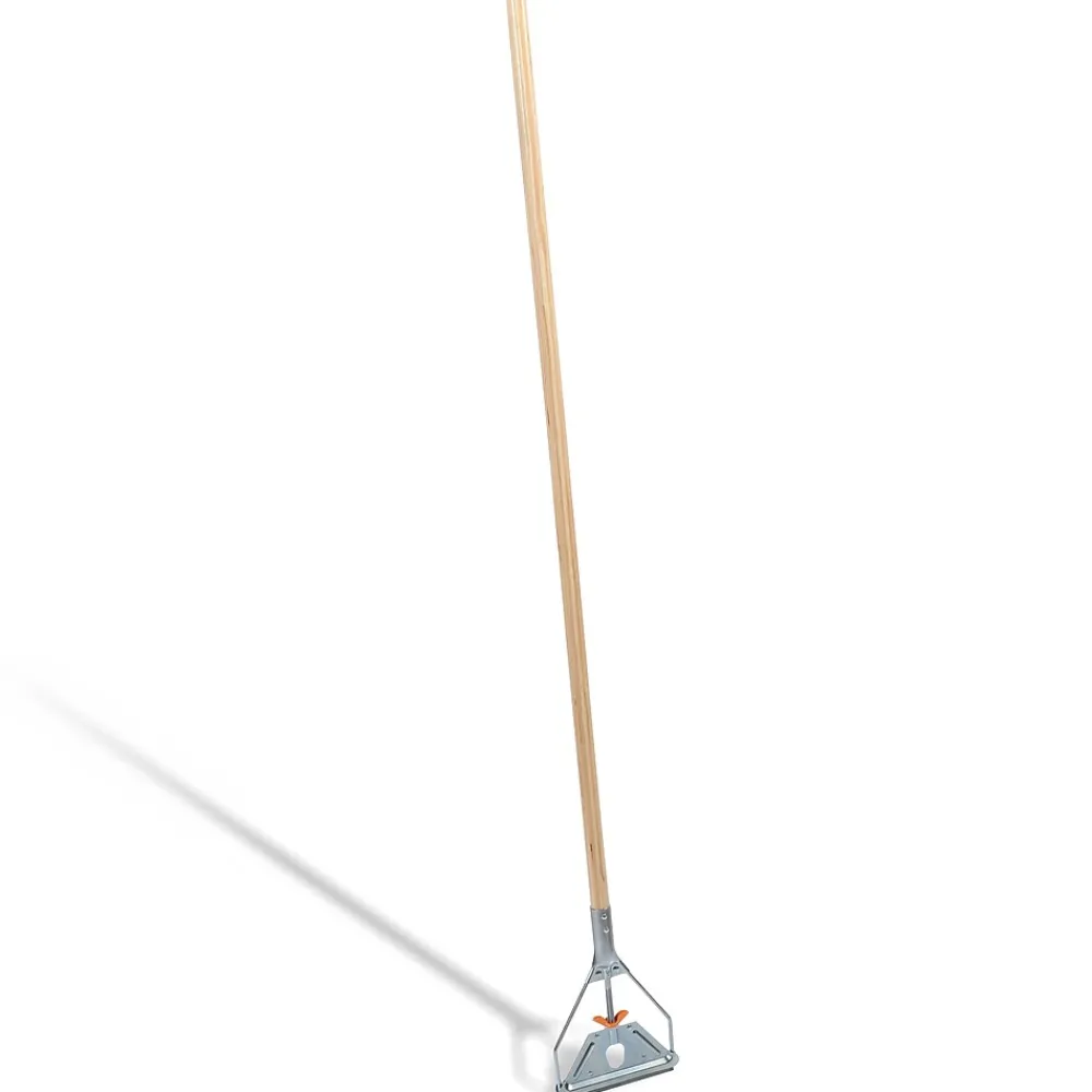 Coastwide Professional ™60" Side Gate Wood Wet Mop Handle, Galvanized Metal Head (CW58007)
