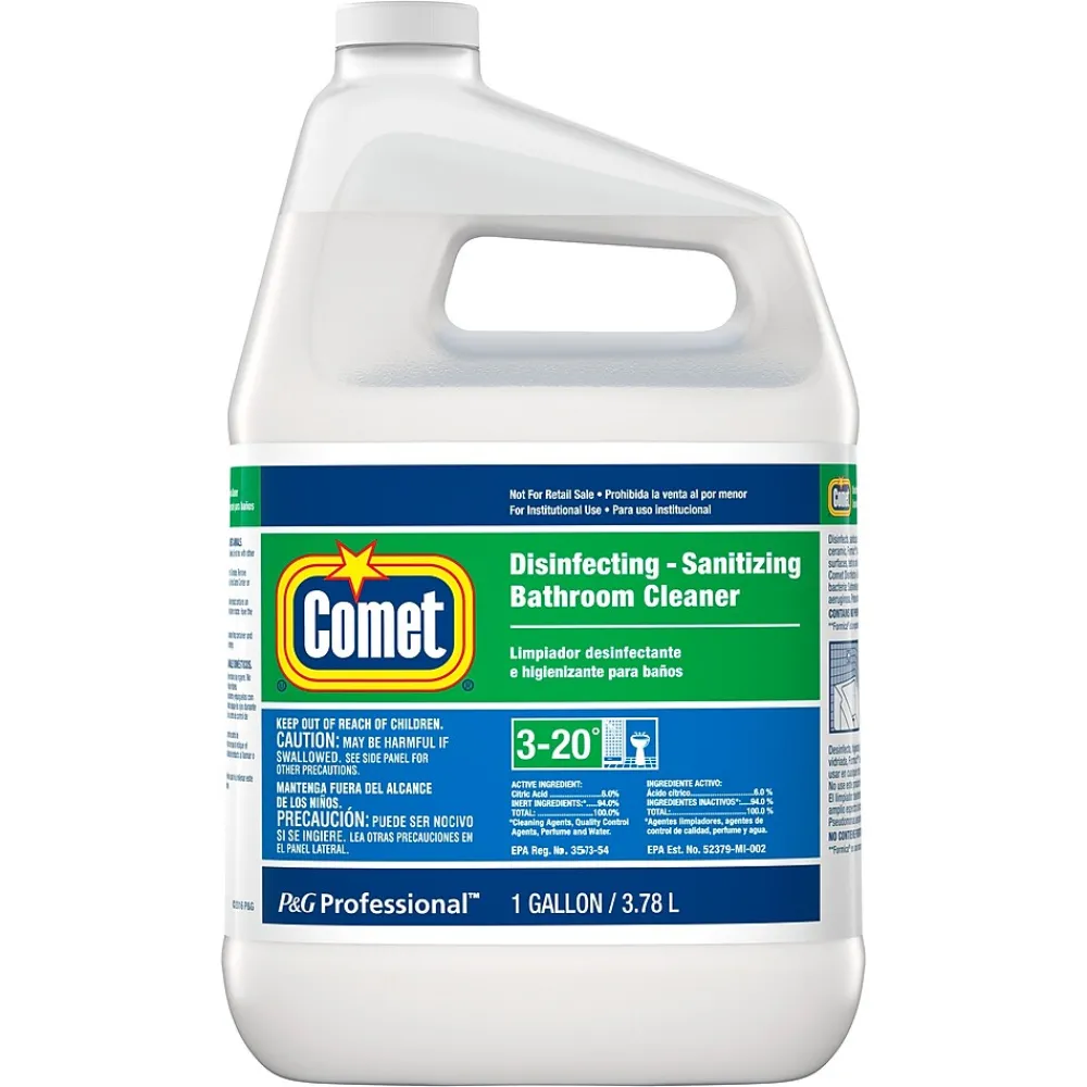 Comet Closed-Loop Disinfecting-Sanitizing Bathroom Cleaner, 1 Gallon, 3/Carton (20542)