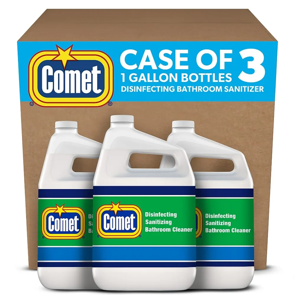 Comet Closed-Loop Disinfecting-Sanitizing Bathroom Cleaner, 1 Gallon, 3/Carton (20542)