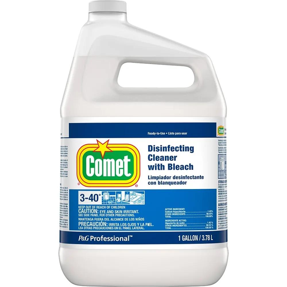 Comet Disinfecting Cleaner w/Bleach, Fresh Scent, 1 gal., 3/Carton (24651)