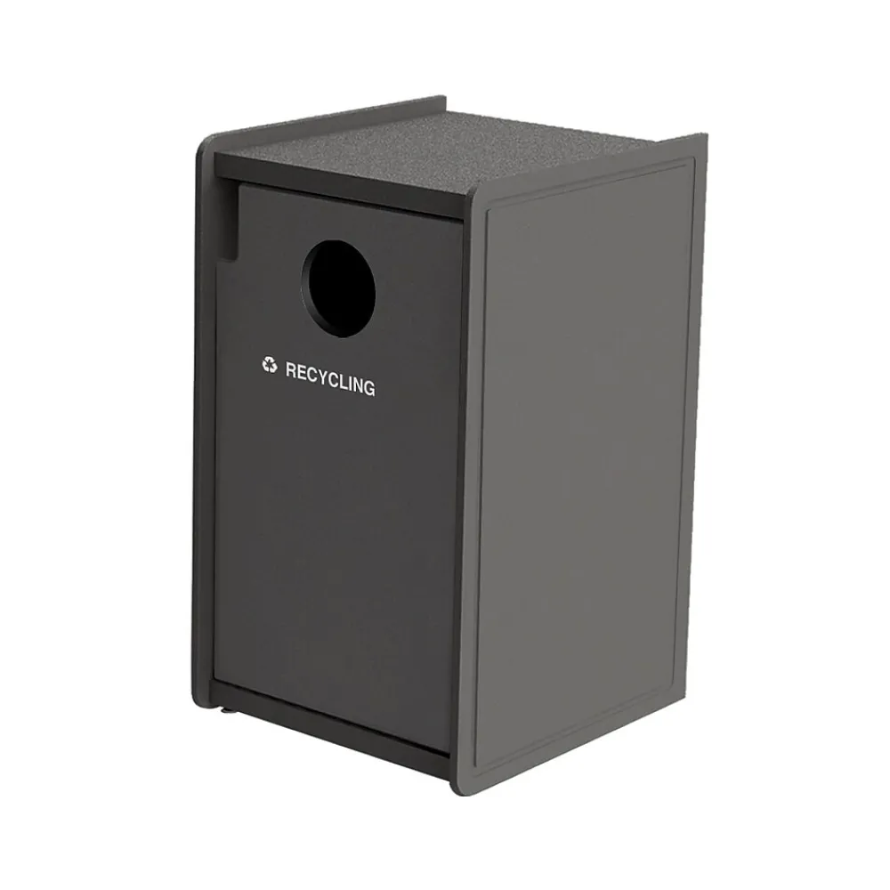 Commercial Zone EarthCraft Single-Stream Recycling Station, 32-Gallon, Gray (71SLFR32-02183)