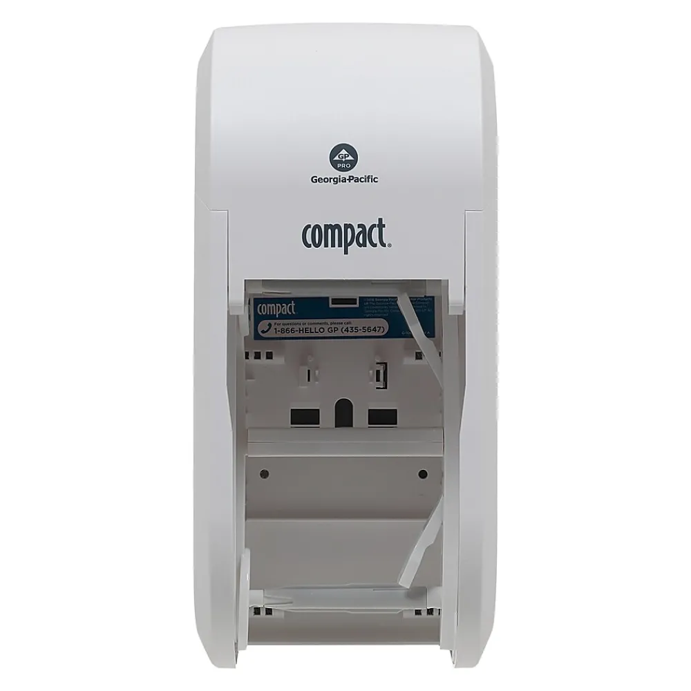 Georgia-Pacific Compact 2-Roll Vertical Coreless Toilet Paper Dispenser by GP PRO, White (56767A)