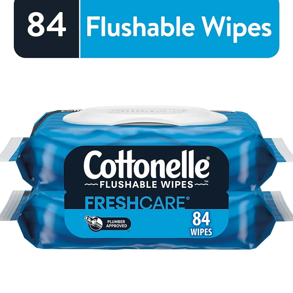 Cottonelle Flushable Wet Wipes, 42 Wipes/Pack, 2 Pack (35970)