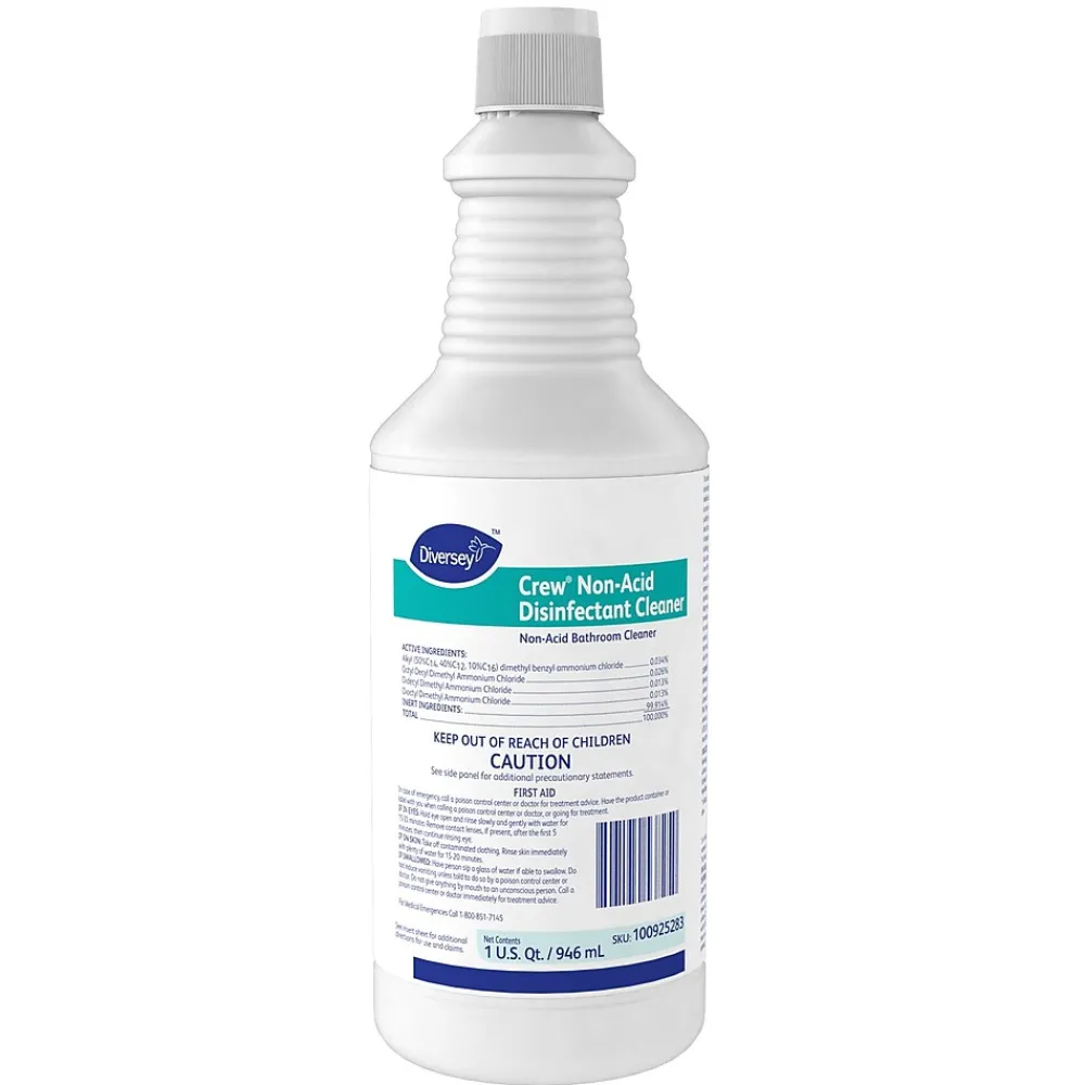 Diversey Crew Non-Acid Disinfectant All-Purpose Cleaner, Floral Fresh, 32 Oz., 12/Carton (100925283)