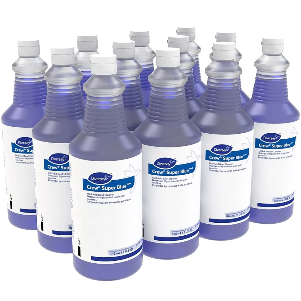 Crew Super Blue Spray Mild Acid Bowl Cleaner, Citrus Scent, 32 oz., 12/Carton (94476081)
