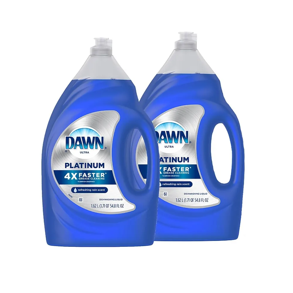 Dawn Platinum Dish Soap, Refreshing Rain, 54.8 fl. oz., 2/Pack (04504)