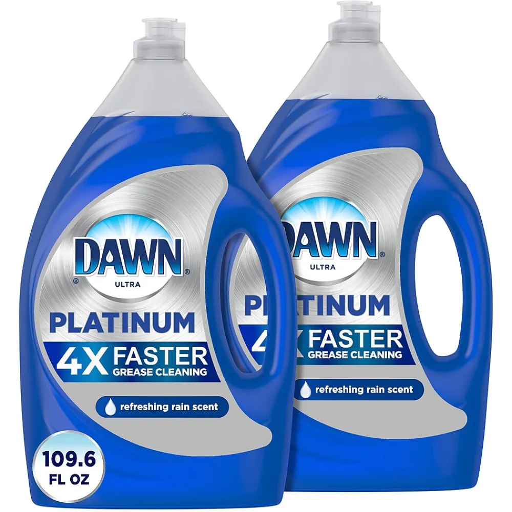 Dawn Platinum Dish Soap, Refreshing Rain, 54.8 fl. oz., 2/Pack (04504)