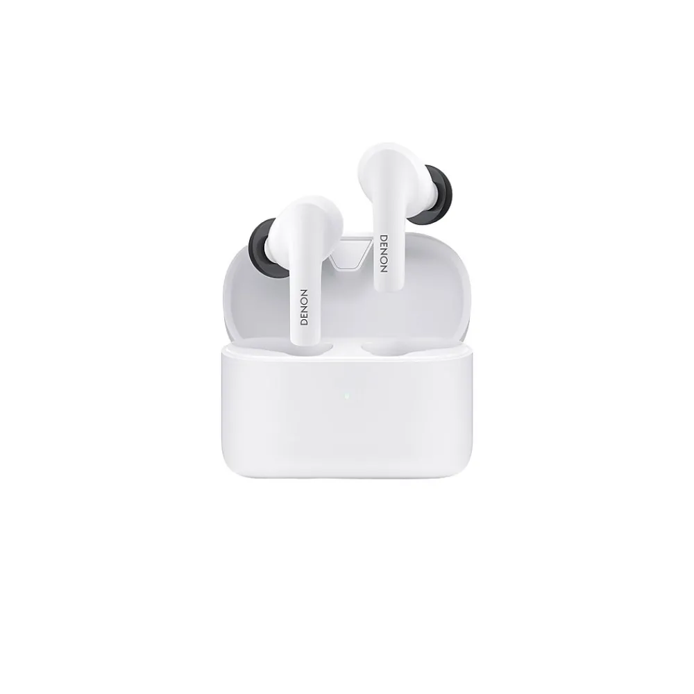 Denon Wireless Noise Canceling Earbuds, Bluetooth, White (AHC630WT)