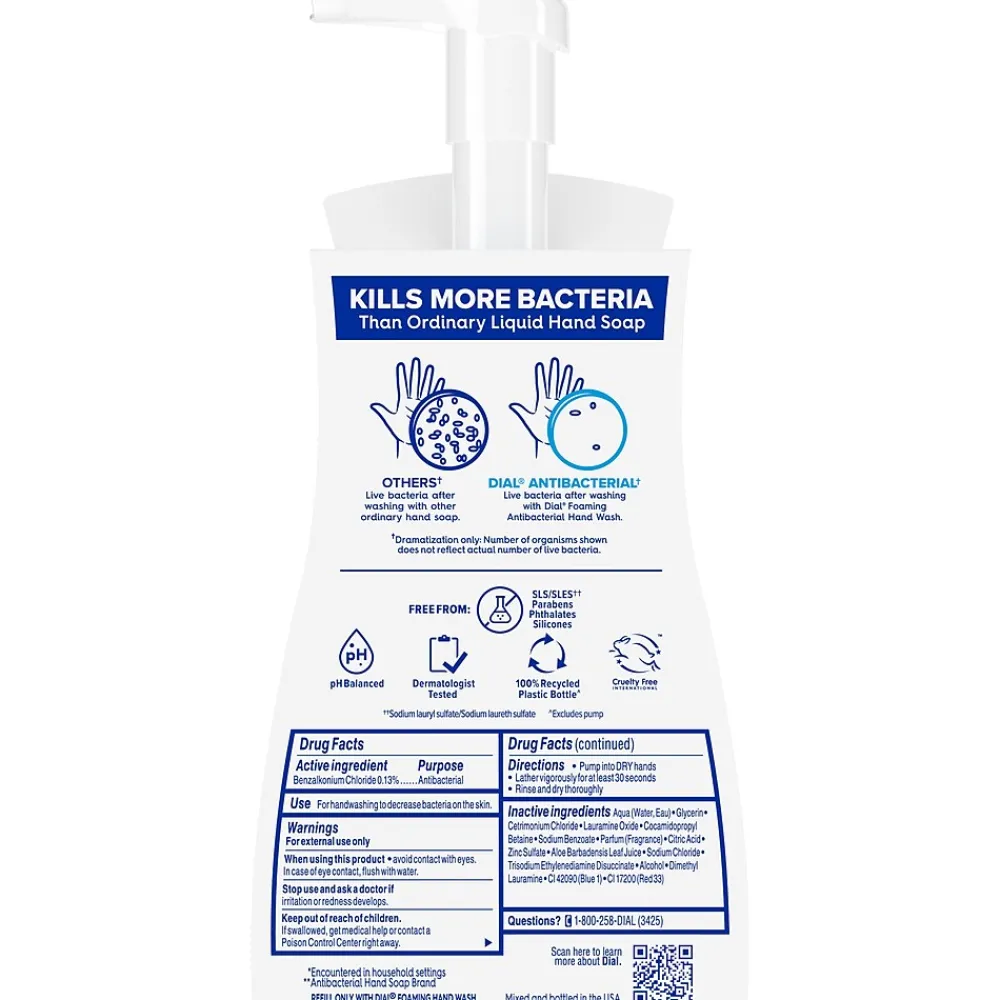 Dial Antibacterial Foaming Hand Soap, Spring Water Scent, 8/Carton (017000347394)