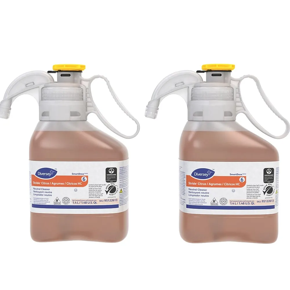 Stride Diversey Neutral Floor Cleaner, SmartDose, 1.4L, 2 Bottles/Carton (95122613)