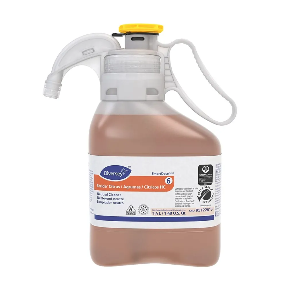 Stride Diversey Neutral Floor Cleaner, SmartDose, 1.4L, 2 Bottles/Carton (95122613)