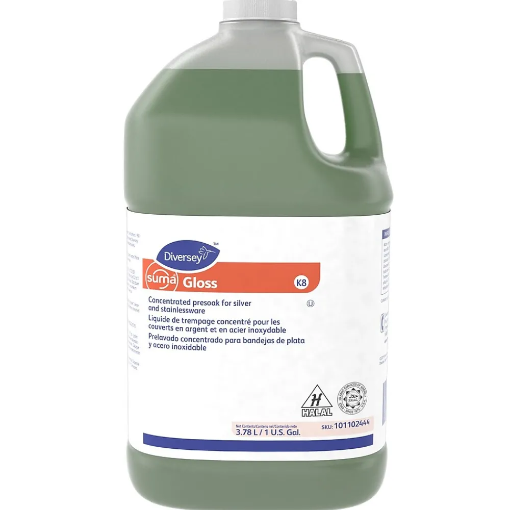 Diversey Suma Liquid Dish Presoak and Destainer, 1 Gallon, 4/Carton (101102444)