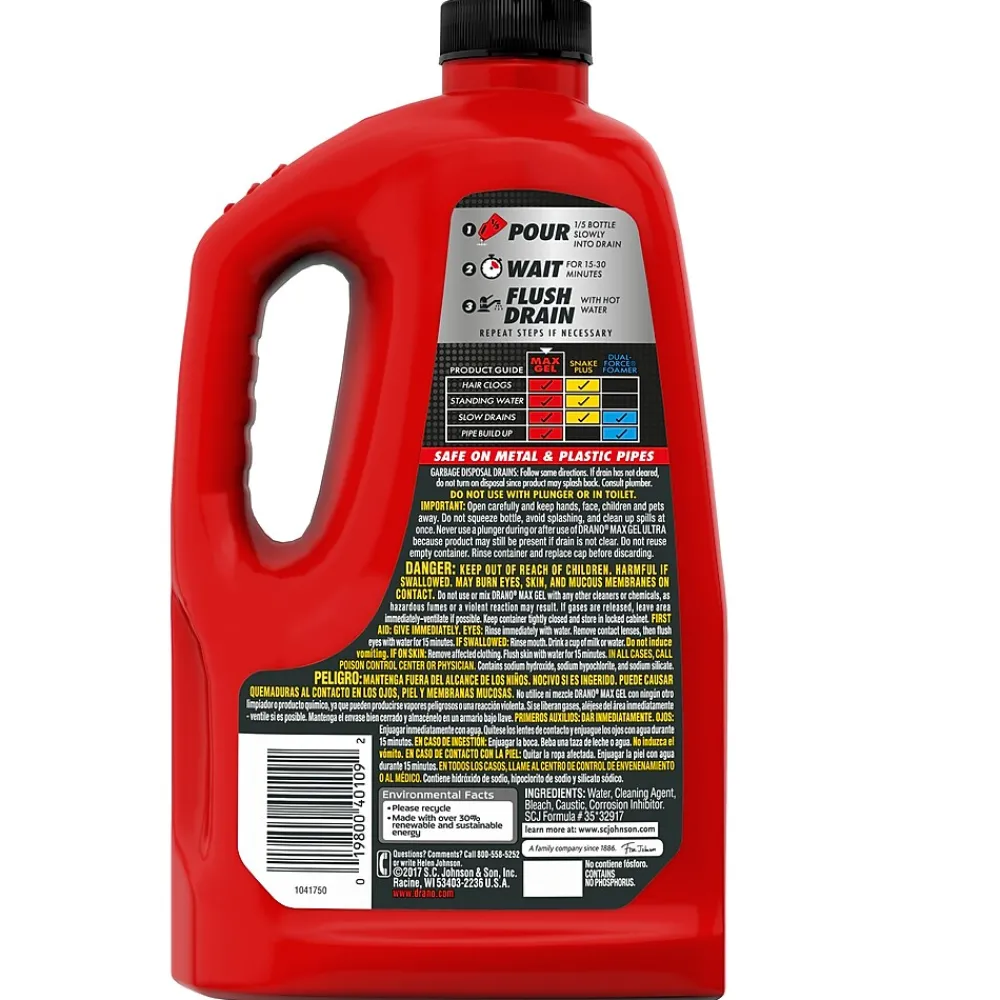 Drano Max Gel Drain Cleaner, 80 Fl. Oz. (694772)