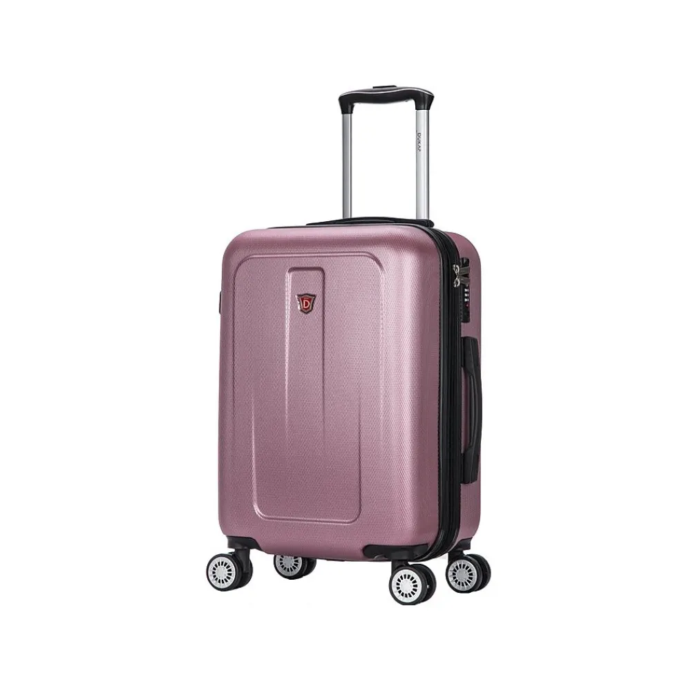 DUKAP Crypto 19.75" Hardside Carry-On Suitcase, 4-Wheeled Spinner, TSA Checkpoint Friendly, Rose Gold (DKCRY00S-ROS)