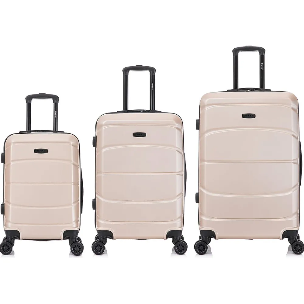 DUKAP Sense 3-Piece Hardside Spinner Luggage Set, (DKSENSML-CHA)