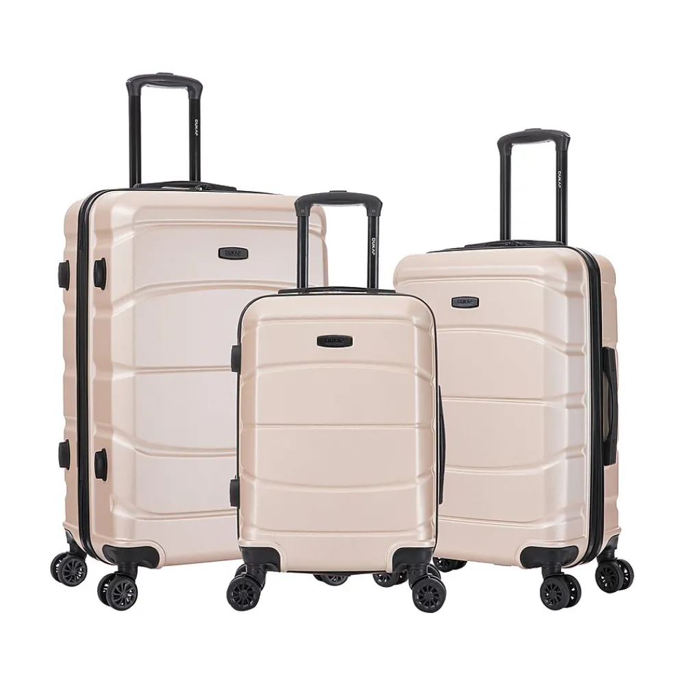 DUKAP Sense 3-Piece Hardside Spinner Luggage Set, (DKSENSML-CHA)