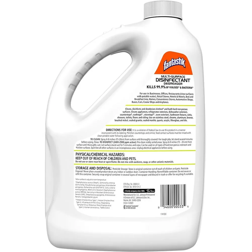 Fantastik Multi-Surface Disinfectant Degreaser, Fresh Scent, 1 gal., 4/Carton (311930)