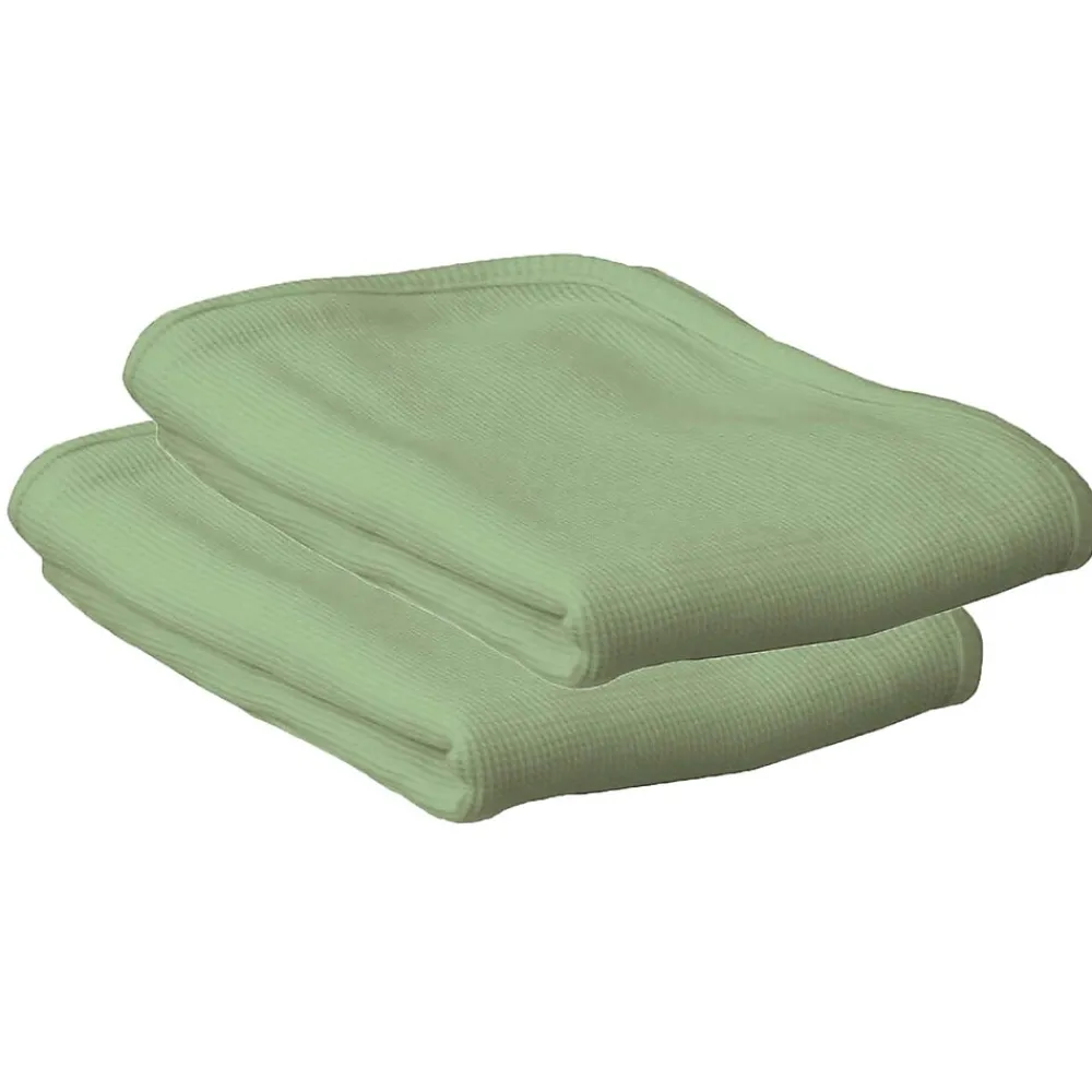 Foundations ThermaSoft Crib Blanket, Mint, Pack of 2 (FNDCB00MT06-2)