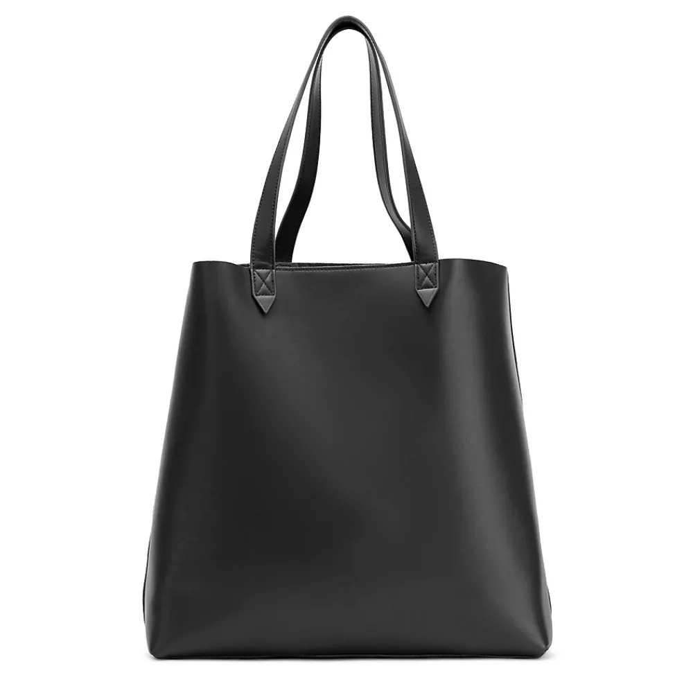 Francine Collection s Made Easy Leather 15.6 Laptop Tote, Black (FCTBLKMADE)