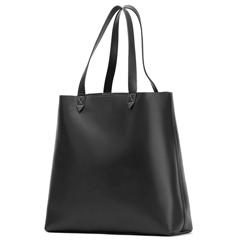 Francine Collection s Made Easy Leather 15.6 Laptop Tote, Black (FCTBLKMADE)