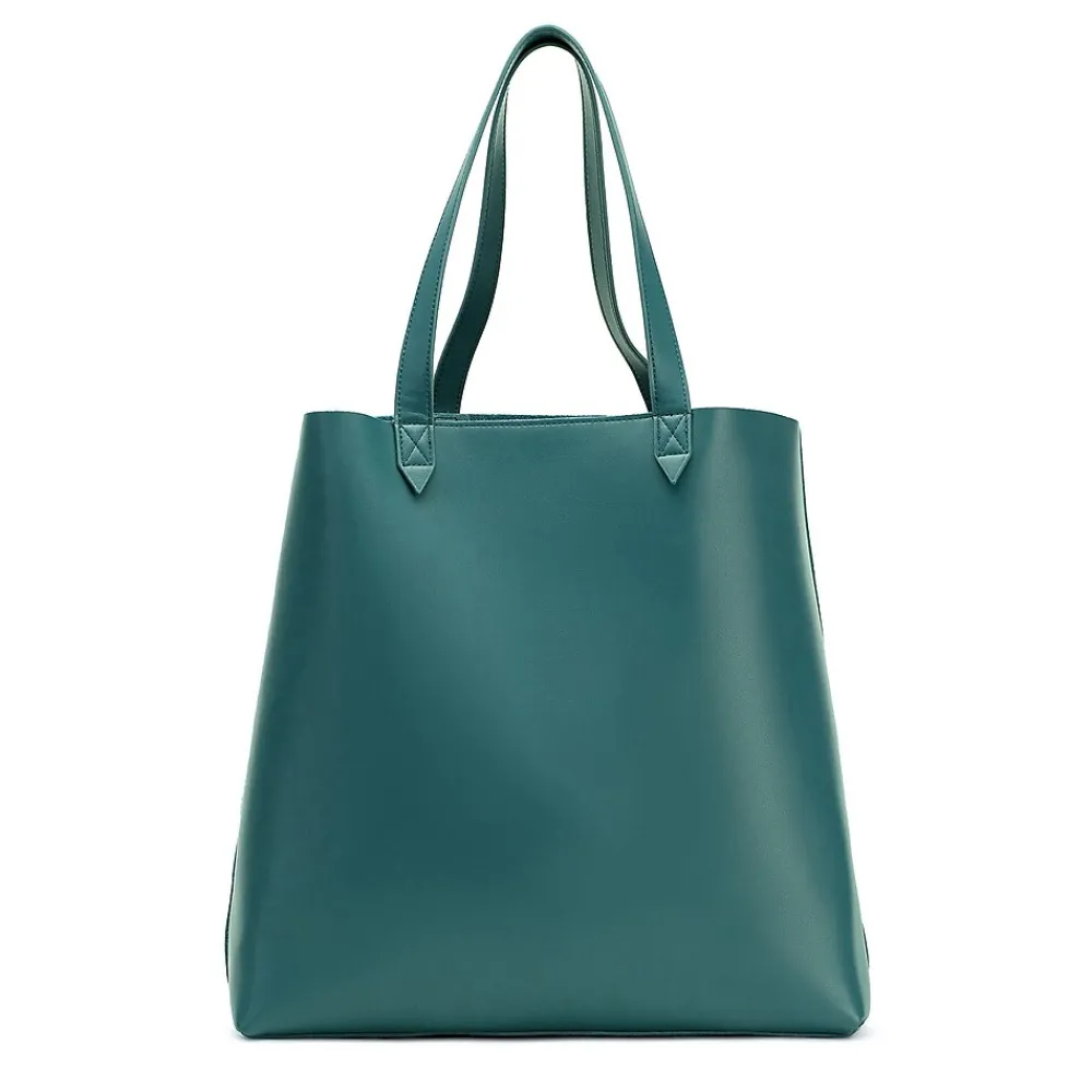 Francine Collection s Made Easy Leather 15.6 Laptop Tote, Green (FCTGRMADE)