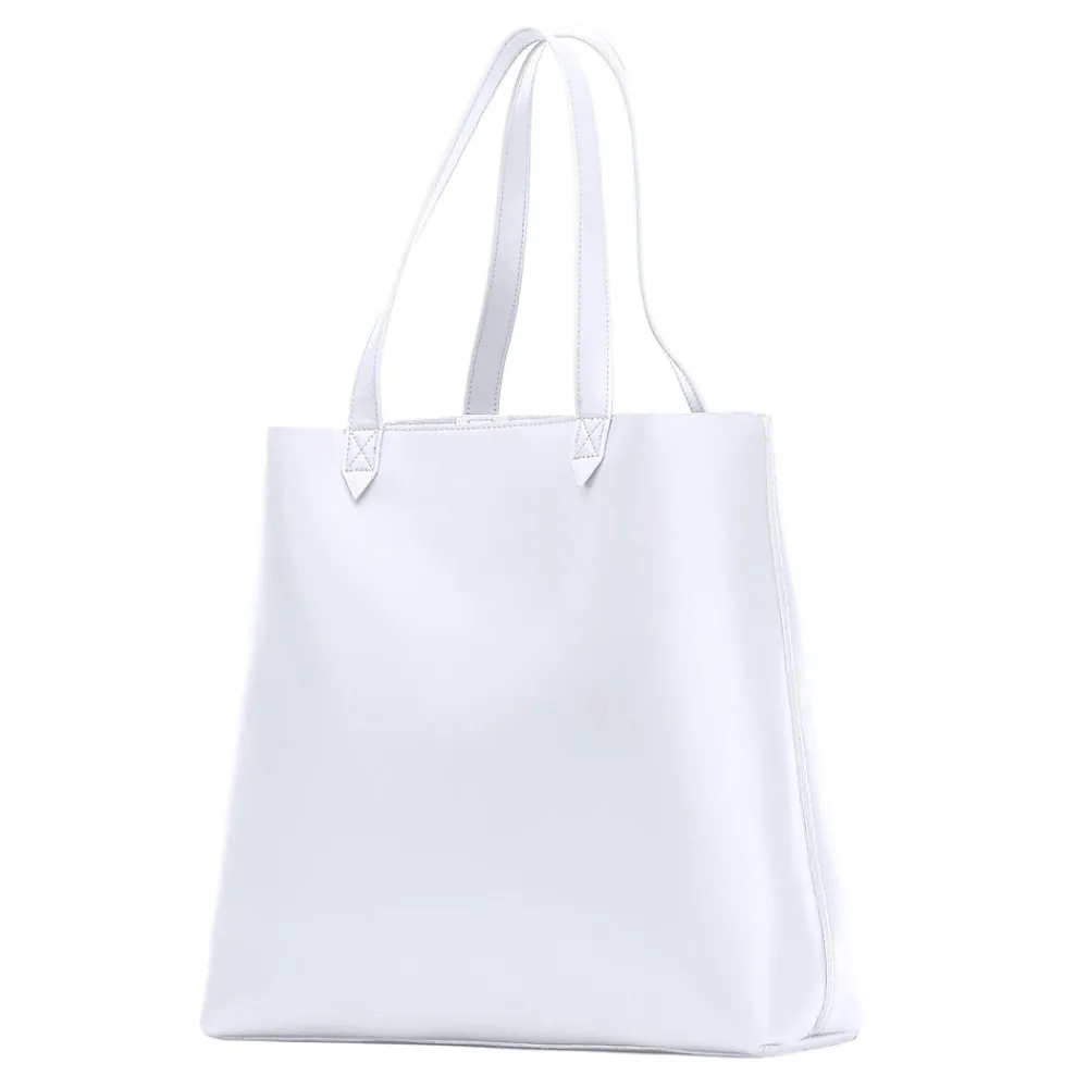 Francine Collection s Made Easy Leather 15.6 Laptop Tote, White (FCTWHMADE)