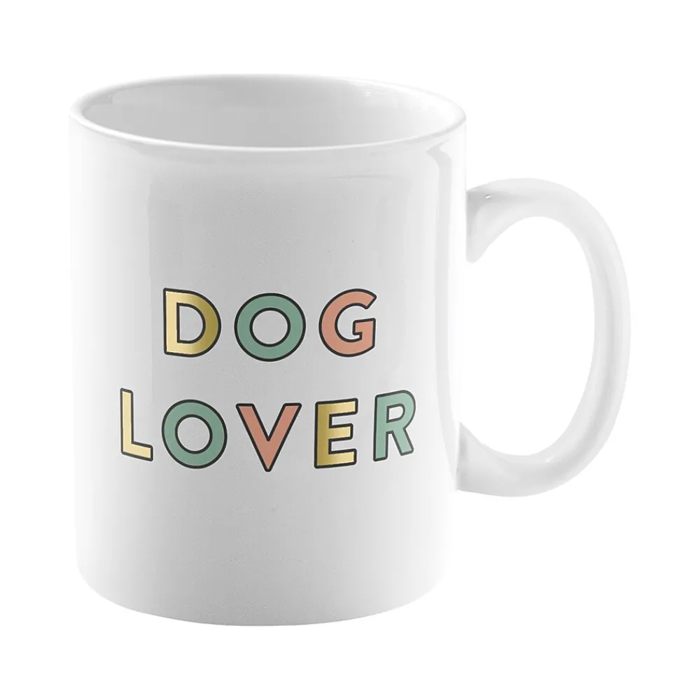 Fringe "Dog Lover" Ceramic Coffee Mug, 16 oz., White (399063)