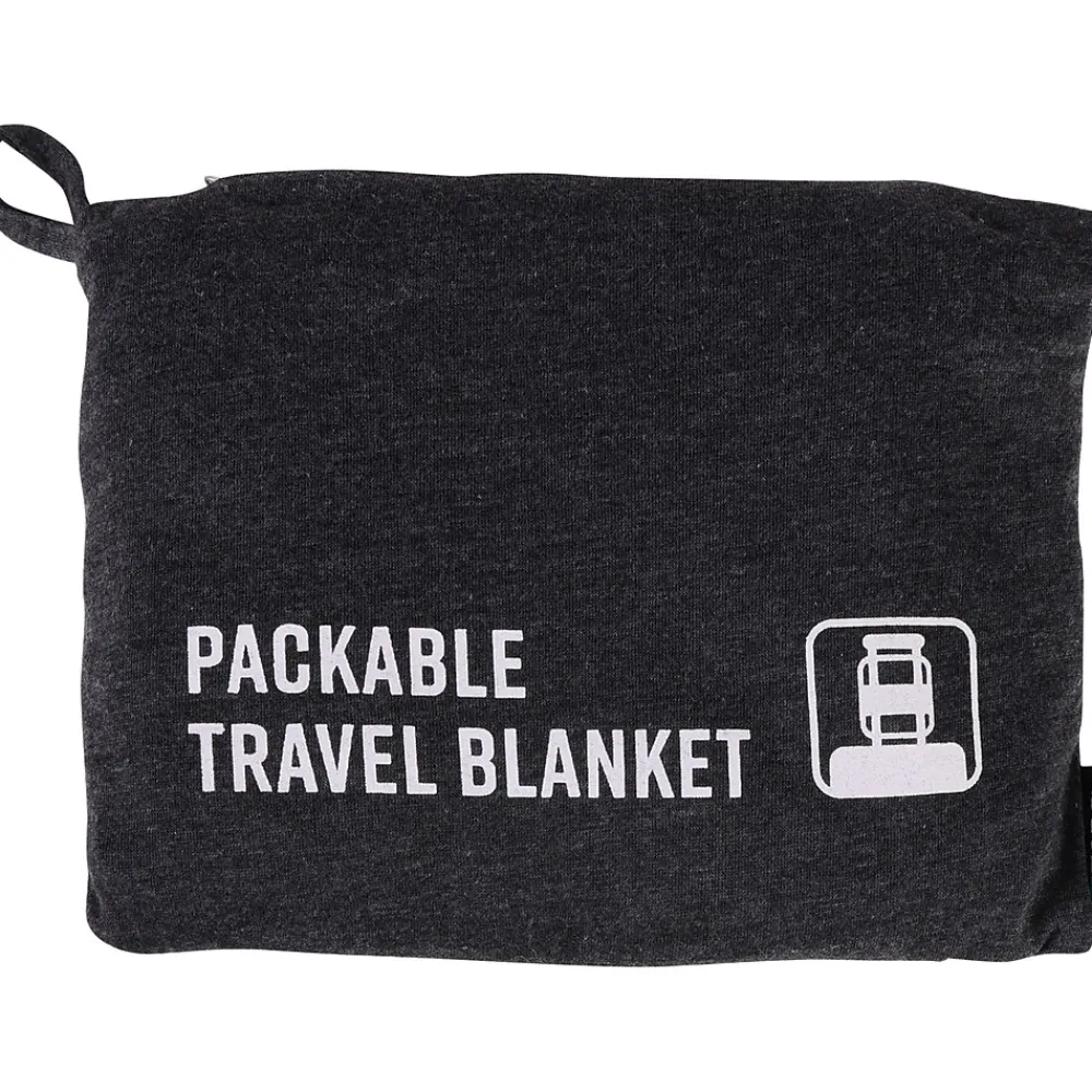 G Force Fabric Travel Blanket, 50" x 47", Gray (27119)