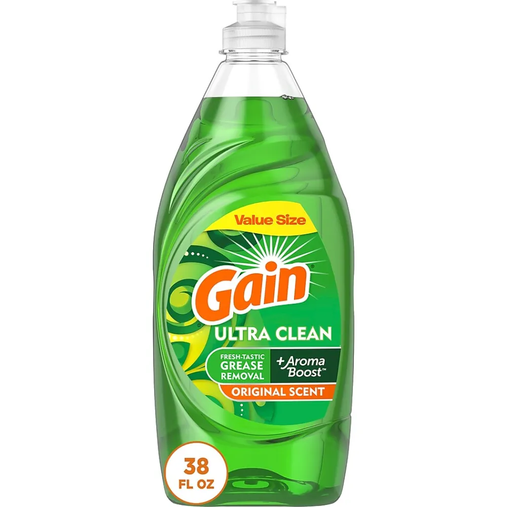 Gain Ultra Liquid Dish Soap, Original Scent, 38 oz. (74346)