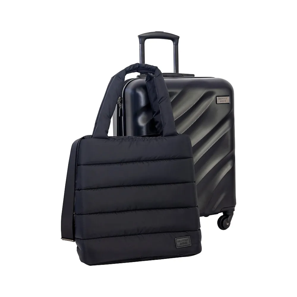 Geoffrey Beene Hardside Spinner Luggage Set, Black (GB23-2)