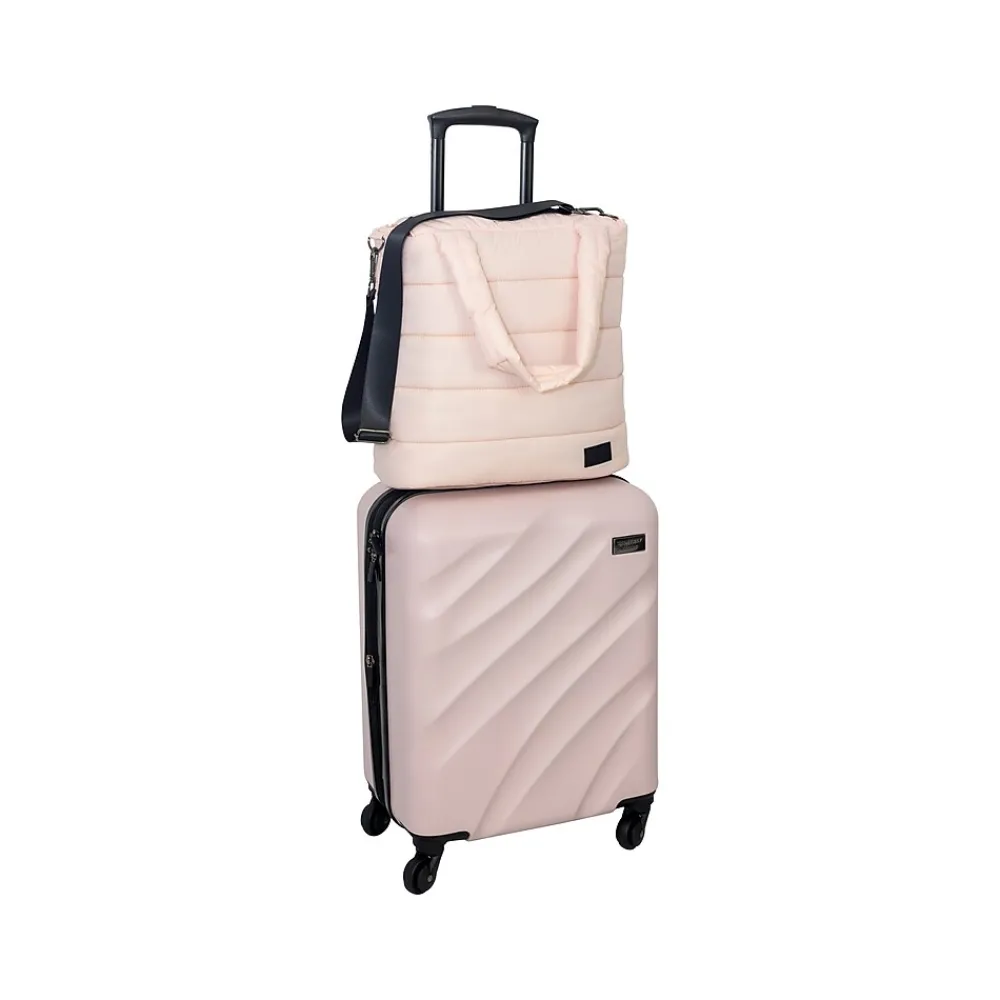 Geoffrey Beene 2-Piece Hardside Spinner Luggage Set, Blush (GB24-2)