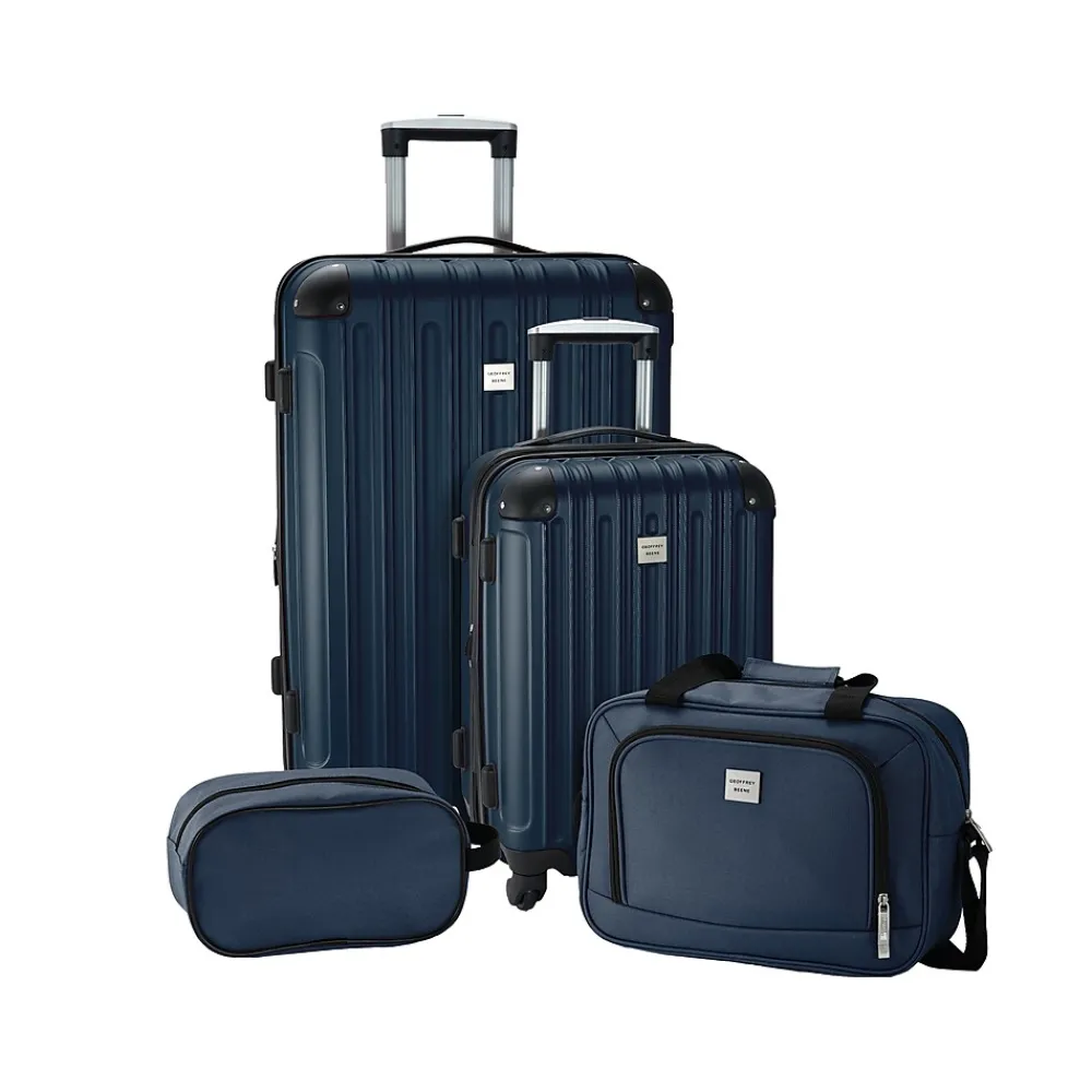 Geoffrey Beene 4-Piece Hardside Spinner Luggage Set, Navy (GB216-4)