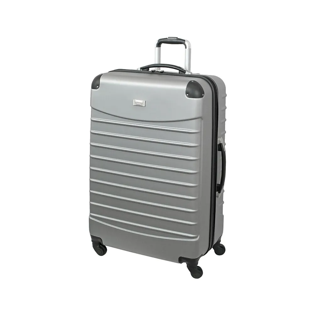 Geoffrey Beene 2-Piece Hardside Spinner Luggage Set, Silver (GB2758-2)