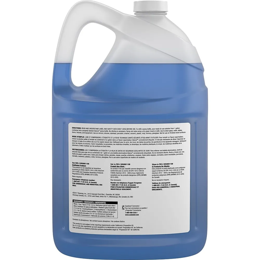 Glance Powerized Professional Glass & Surface Cleaner, 1 Gallon (CBD540311)