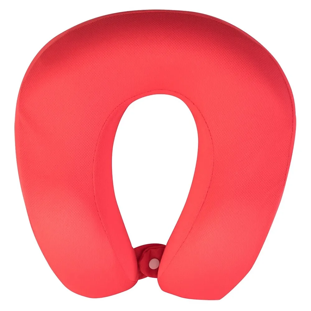 Go Green Power Travergo Polyester Travel Pillow, Red (TR1040RD)