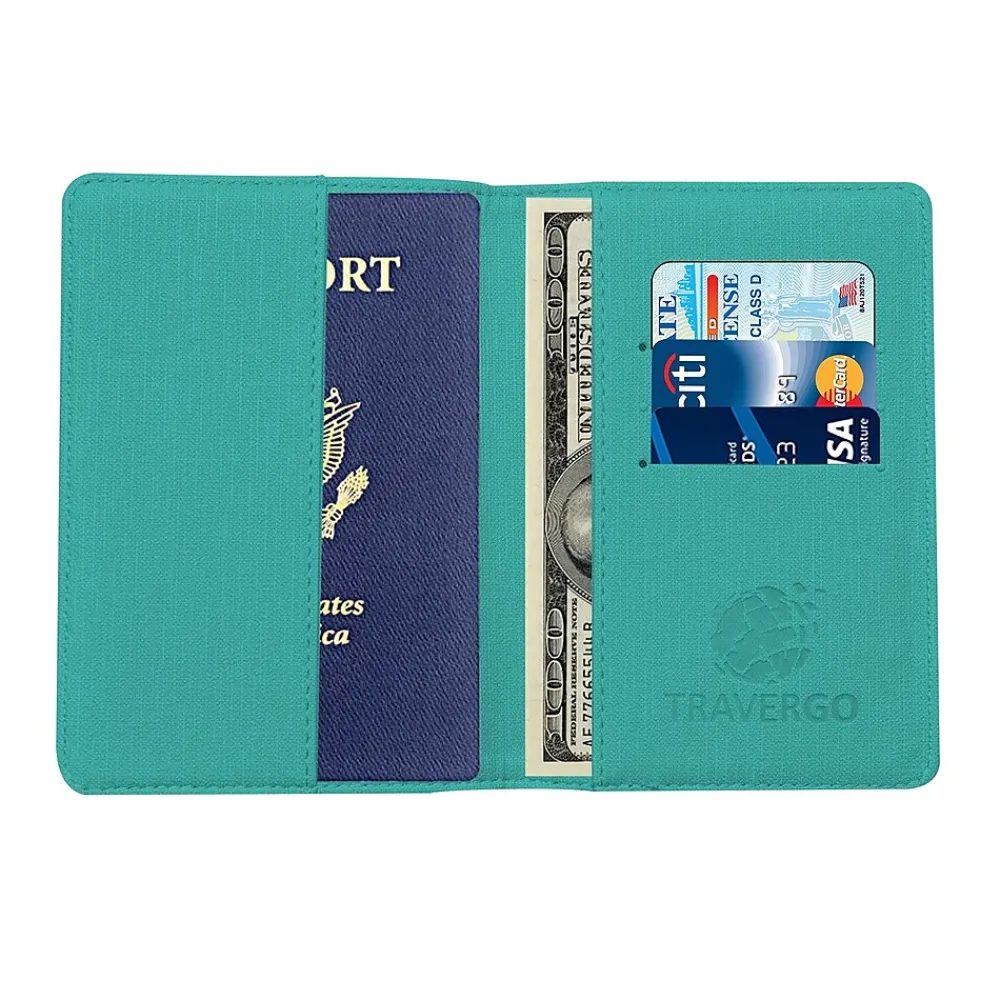 GoGreen Power Travergo Passport Holder, Blue (TR1220BL)