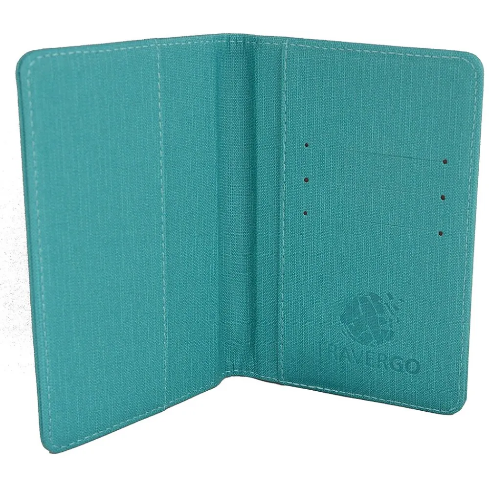 GoGreen Power Travergo Passport Holder, Blue (TR1220BL)