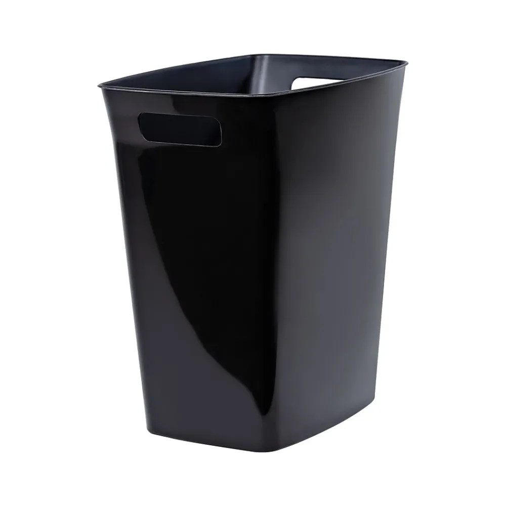 Hefty Polypropylene Trash Can with no Lid, Black, 6 Gal. (2159-75)