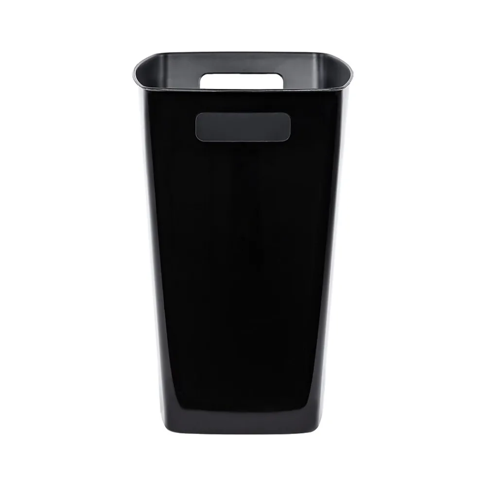 Hefty Polypropylene Trash Can with no Lid, Black, 6 Gal. (2159-75)