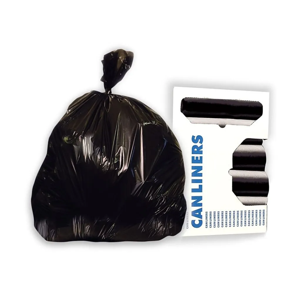 Heritage Bag Heritage 20-30 Gallon Industrial Trash Bag, 30" x 37", High Density, 10 Mic, Black, 20 Rolls (Z6037MK R02)
