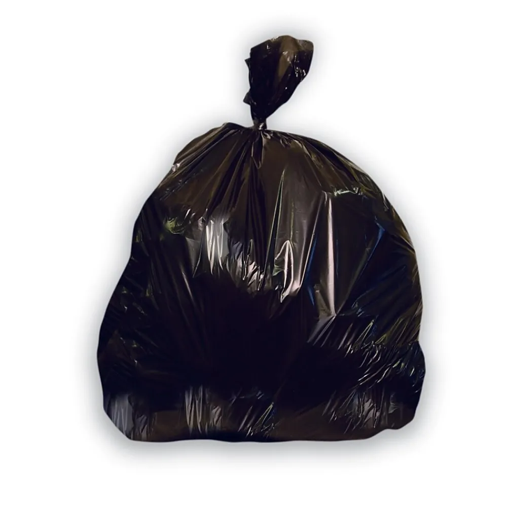 Heritage Bag Heritage 40-45 Gallon Industrial Trash Bag, 40" x 48", High Density, 16 Mic, Black, 10 Rolls (Z8048VK R01)