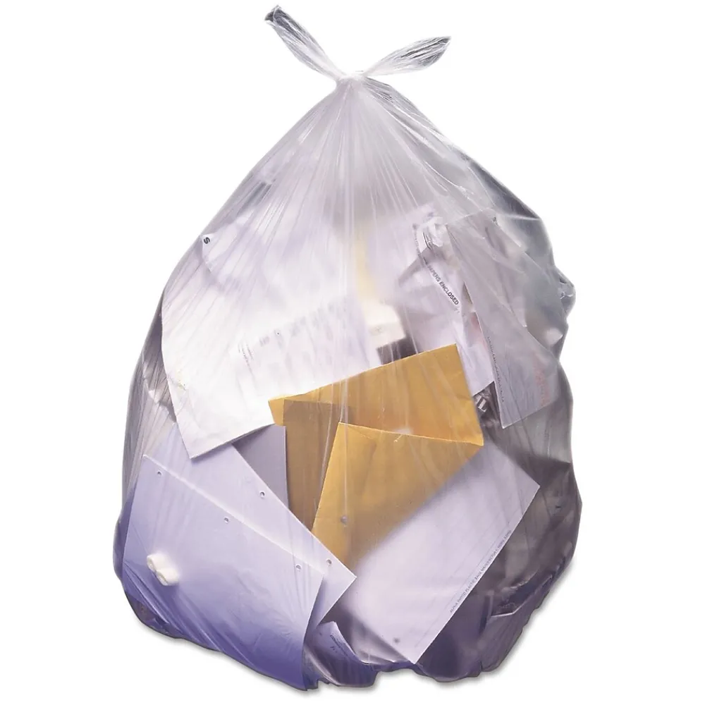 Heritage Bag Heritage 45 Gallon Industrial Trash Bag, 40" x 48", High Density, 14 mic, Clear (Z8048HN R02)