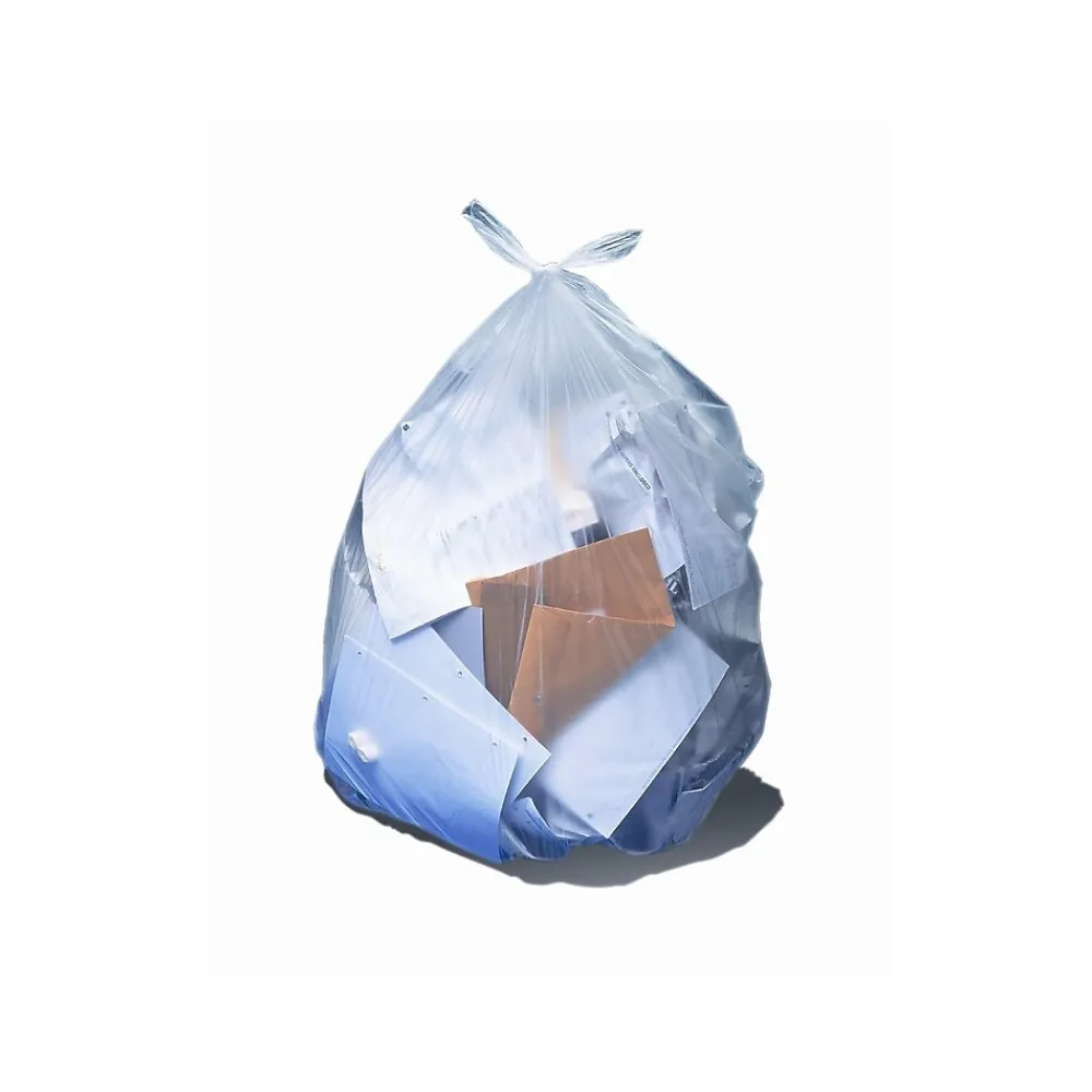 Heritage Bag Heritage 7-10 Gallon Industrial Trash Bag, 24" x 23", Low Density, 0.35 Mil, Clear, 1000 Bags/Box (D4823RC)