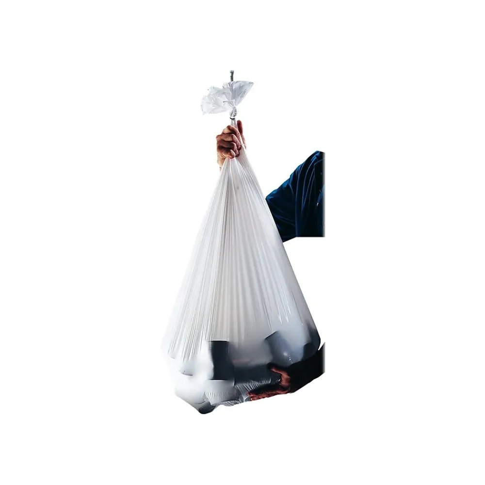 Heritage Bag Heritage 16 Gallon Industrial Trash Bag, 24" x 32", Low Density, 0.7 Mil, Clear, 500 Bags/Box (H4832HC R01)