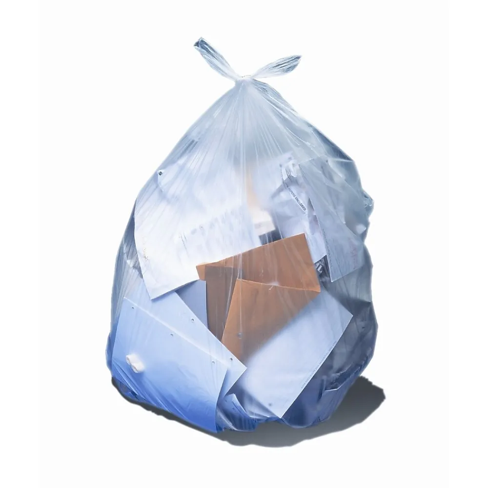 Heritage Bag Heritage 50-56 Gallon Industrial Trash Bag, 43" x 47", Low Density, 1.5 Mil, Clear (H8647AC)