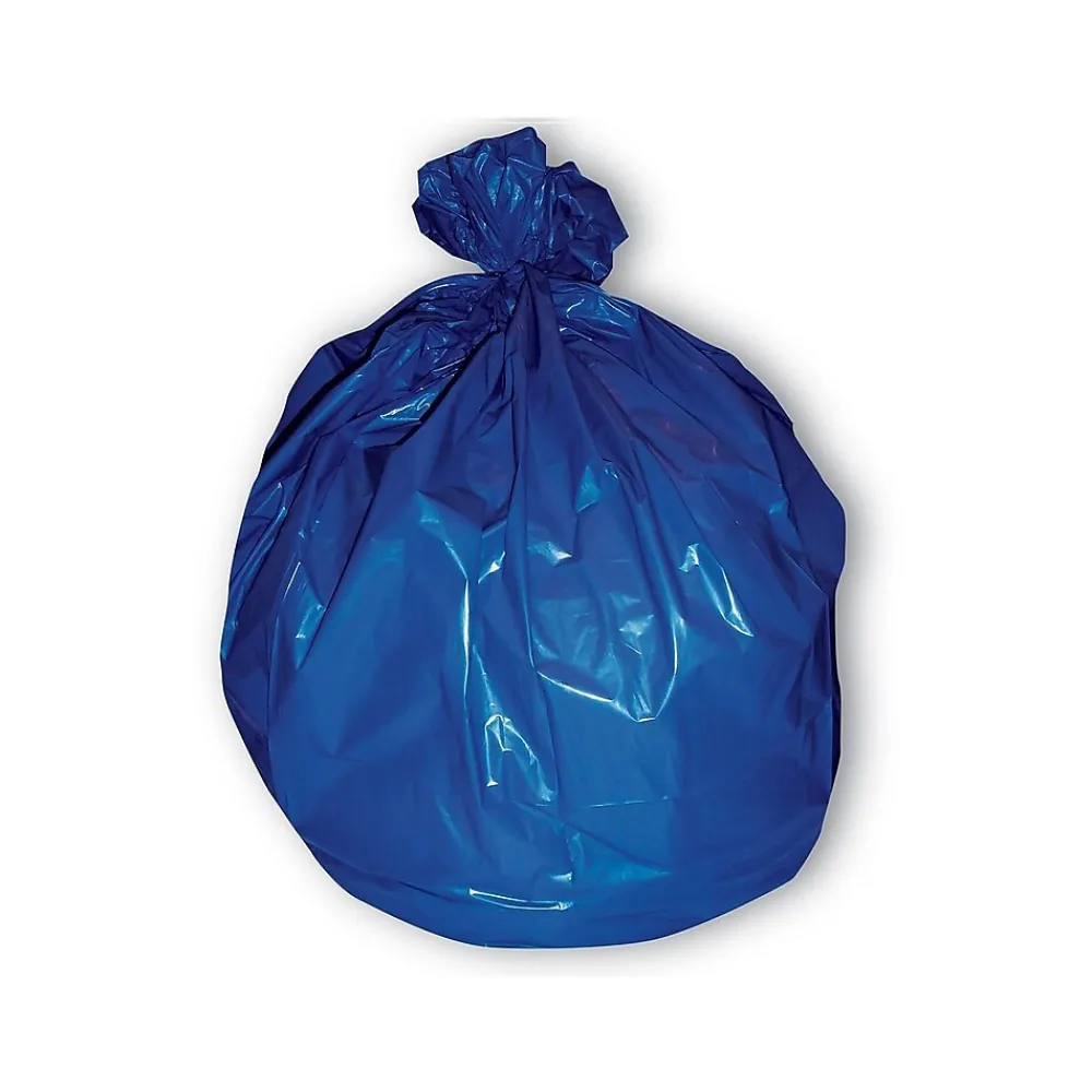 Heritage Bag Heritage 45 Gallon Recycling Bag,LowDensity, 1.3 Mil, Black, 100 Bags/Box (H8046PX)