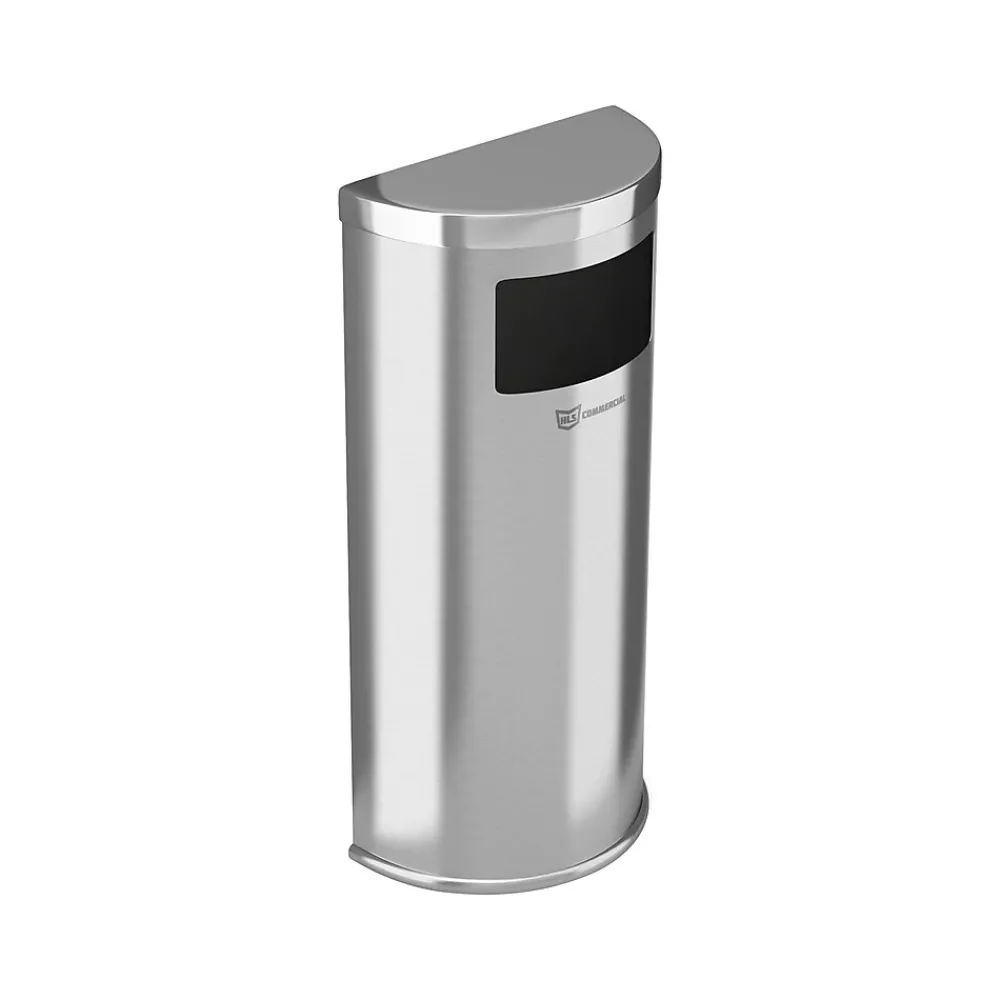 HLS Commercial Stainless Steel Trash Can, 9-Gallon, Silver (HLSC01G09A)